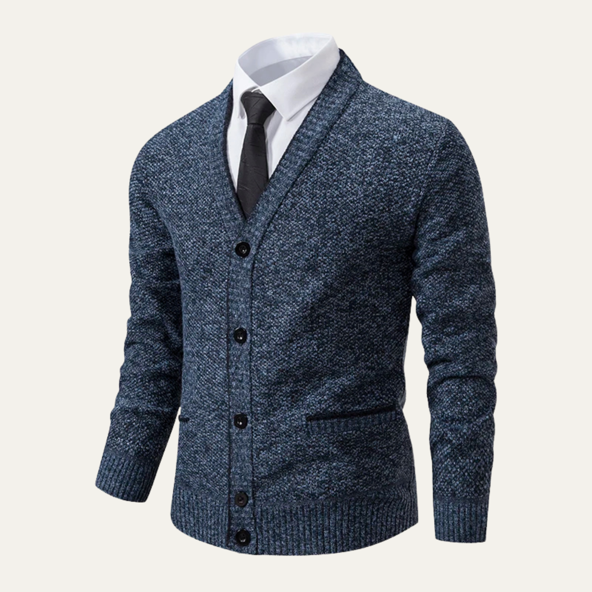 Comfortable Men's Knit V Neck Sweater Cardigan