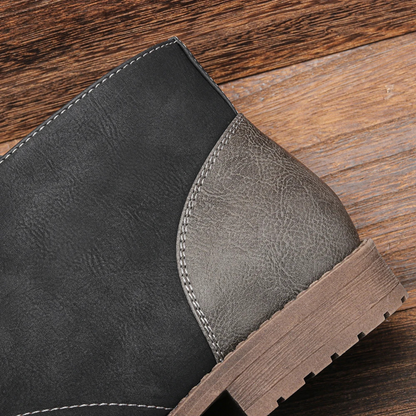 Classic Men's Distressed Leather Smart Boots