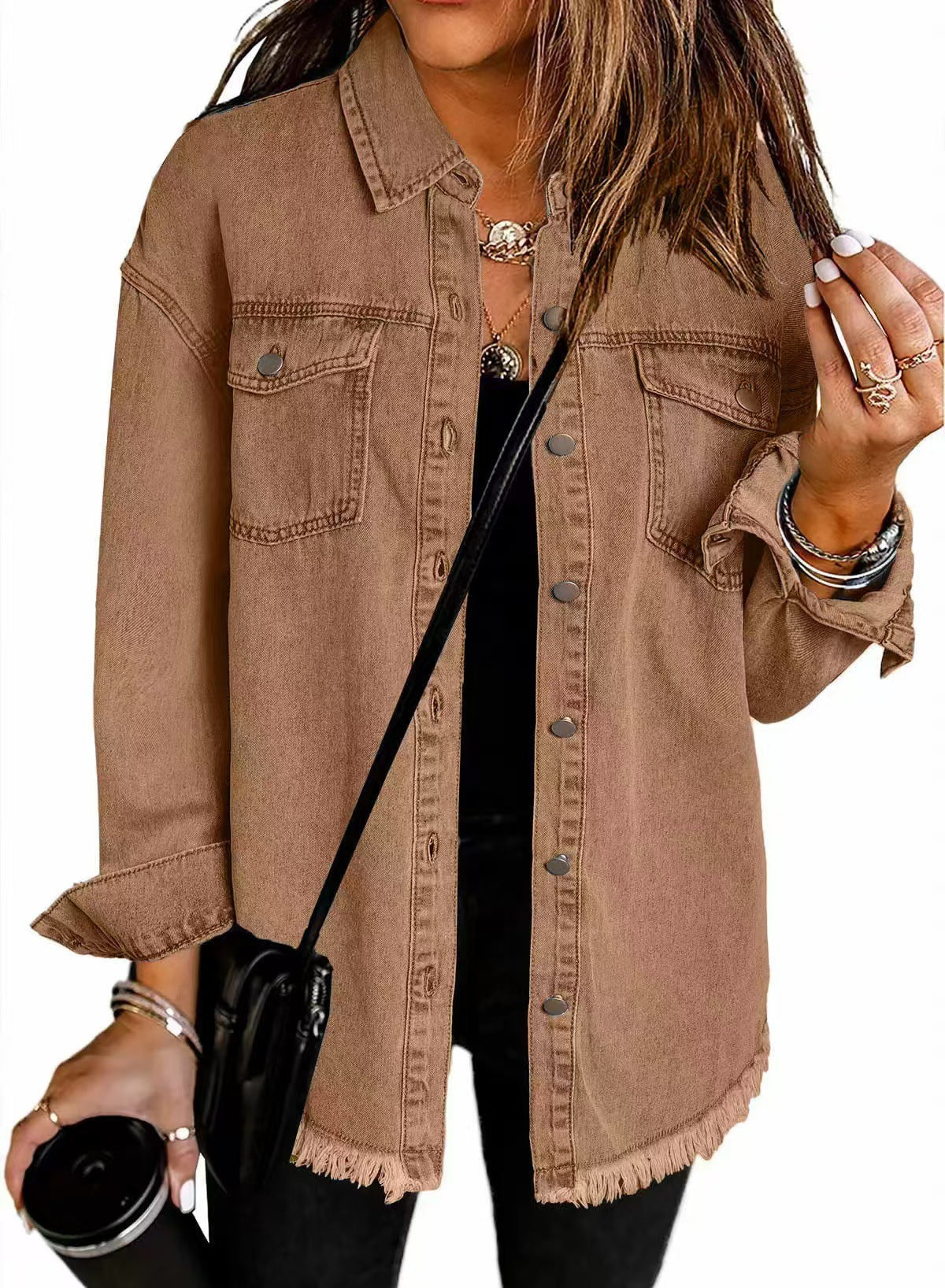 Elegant Women's Blue Jeans Jacket
