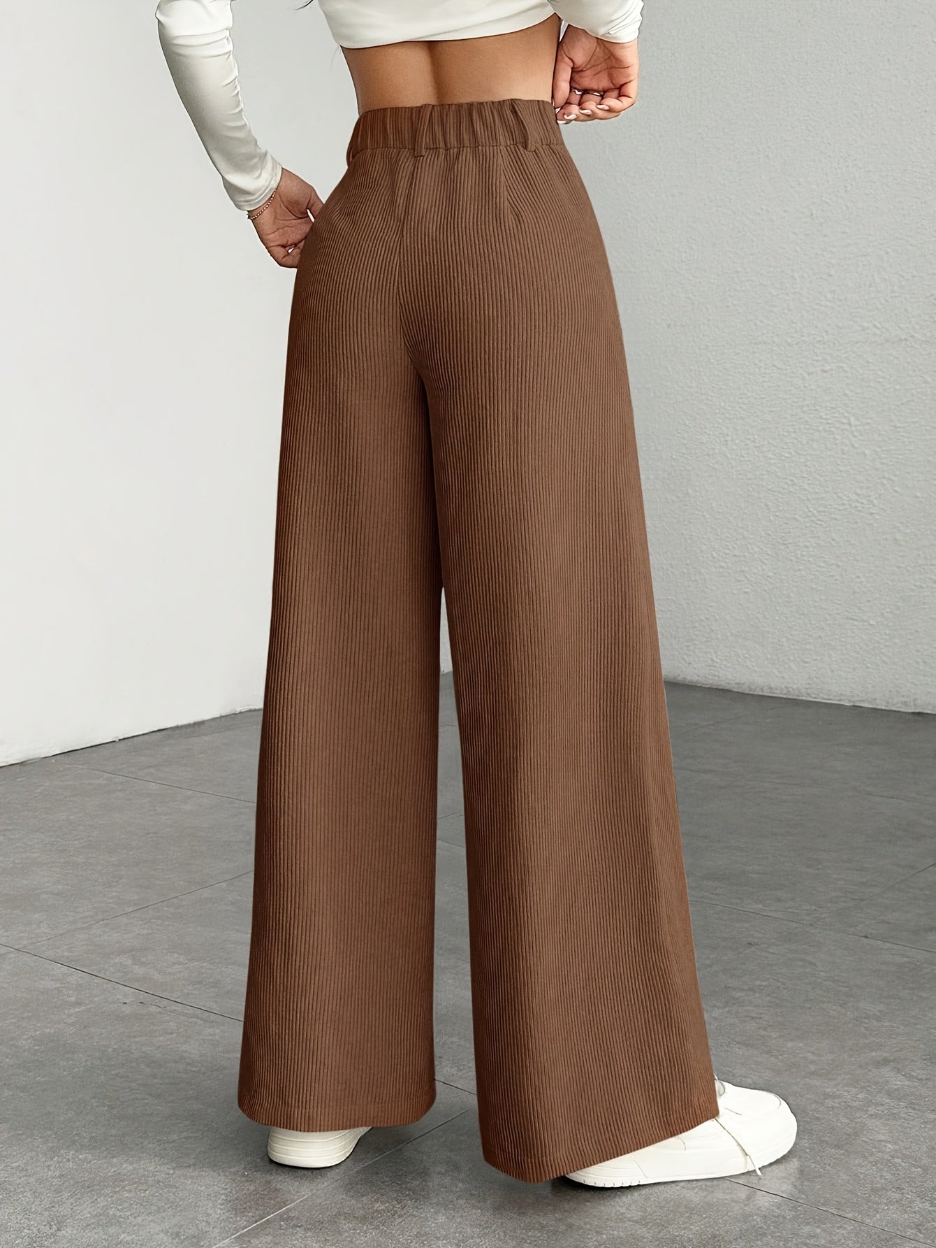 Comfortable High Waisted Wide Leg Pants