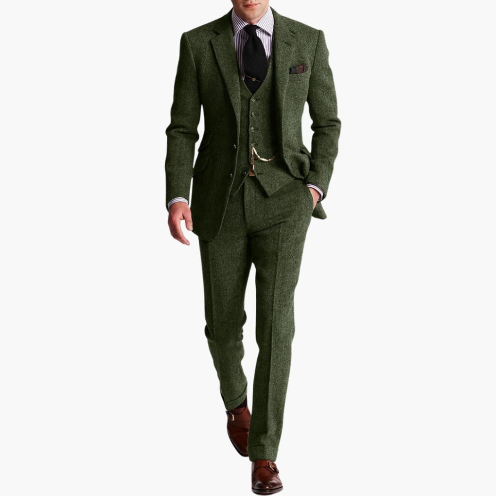 Classic 3 Piece Business Suit Set for Men