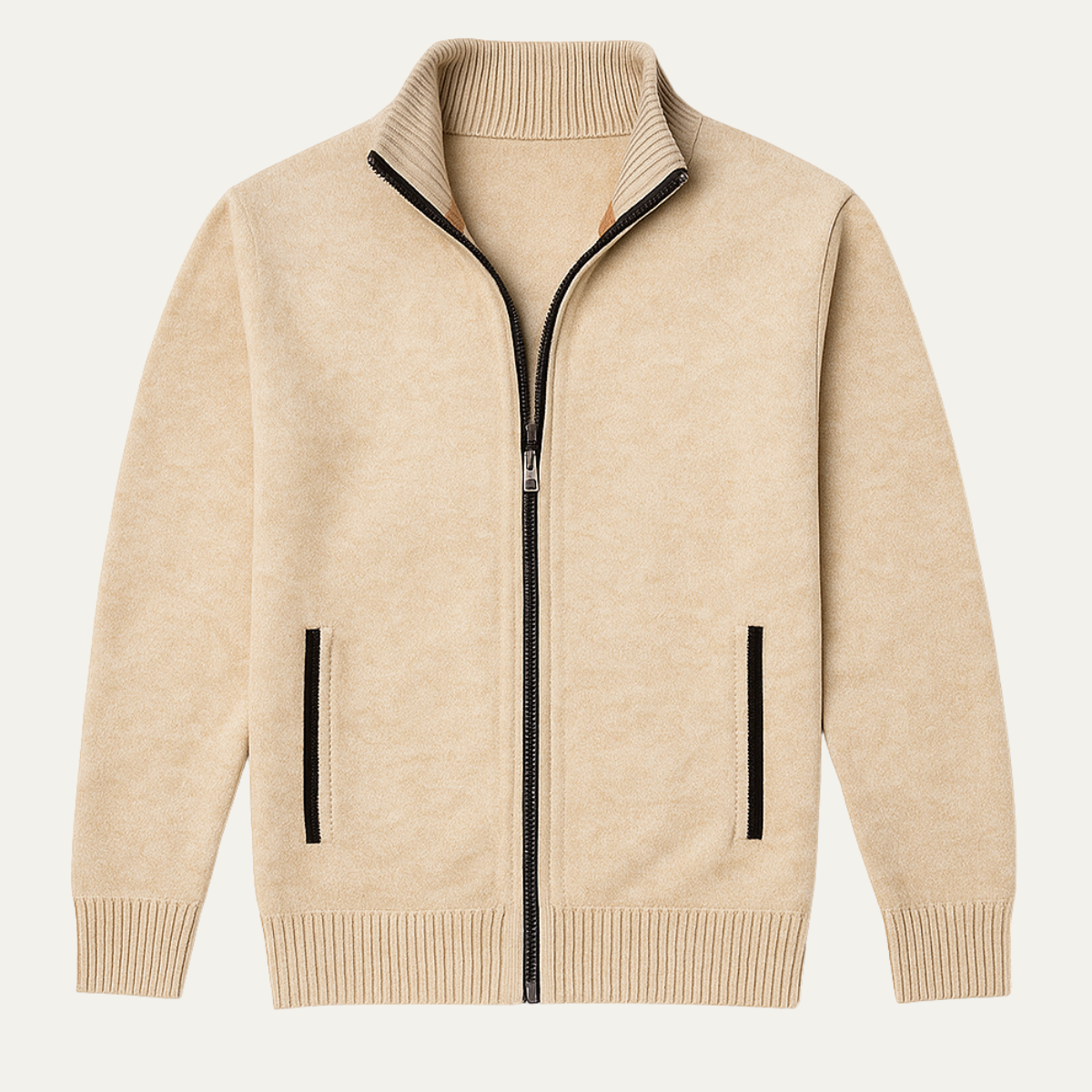 Warm Crew Neck Knitted Men's Cardigan Sweater - Nocini