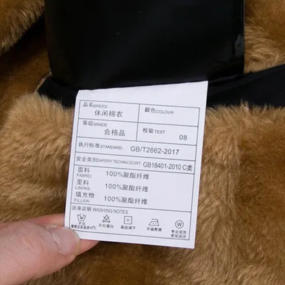 Warm Men's Black Fleece Lined Cotton Parka Jacket