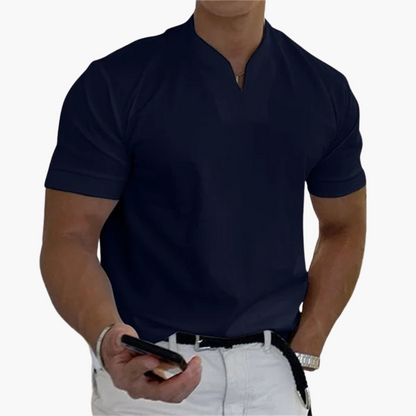 Men's Classic Short Sleeve V Neck Tee Shirt
