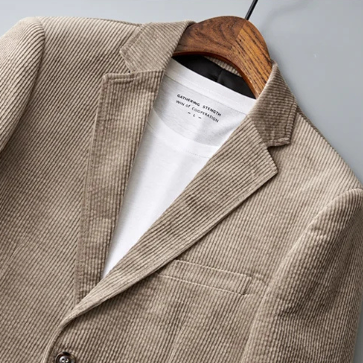Relaxed Fit Mens Corduroy Blazer Jacket