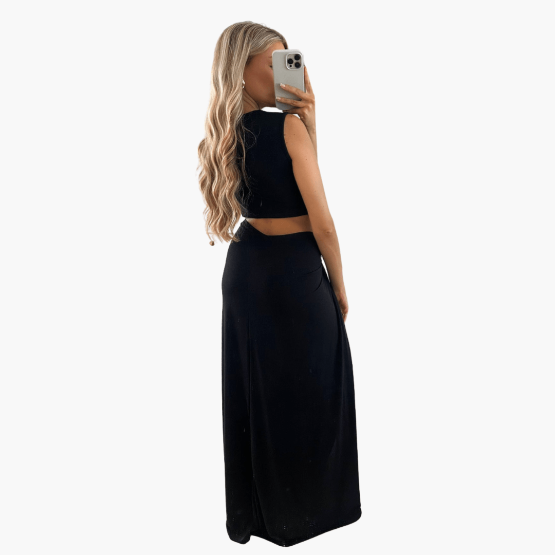 Sunny Women's V-Neck Cut Out Dress