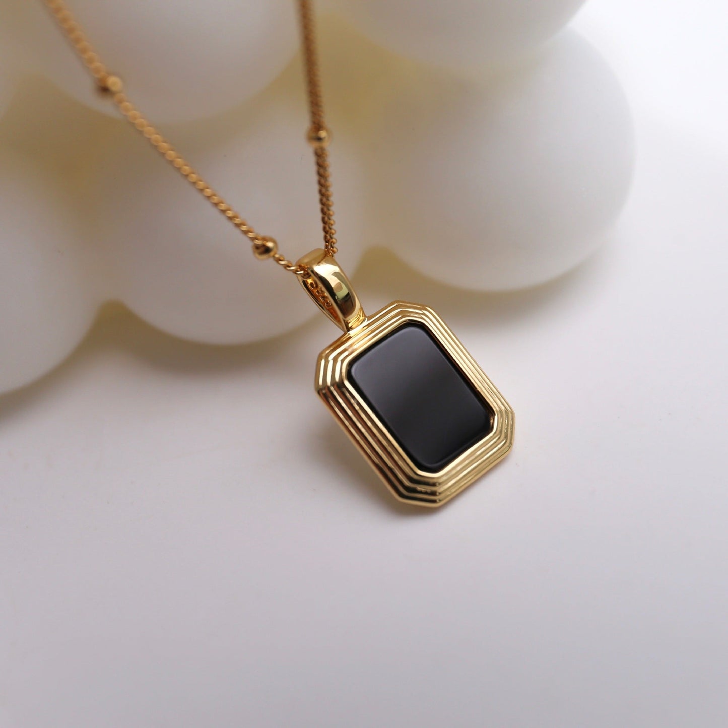 Classic Double Sided Silver Gold Pendant Necklace
