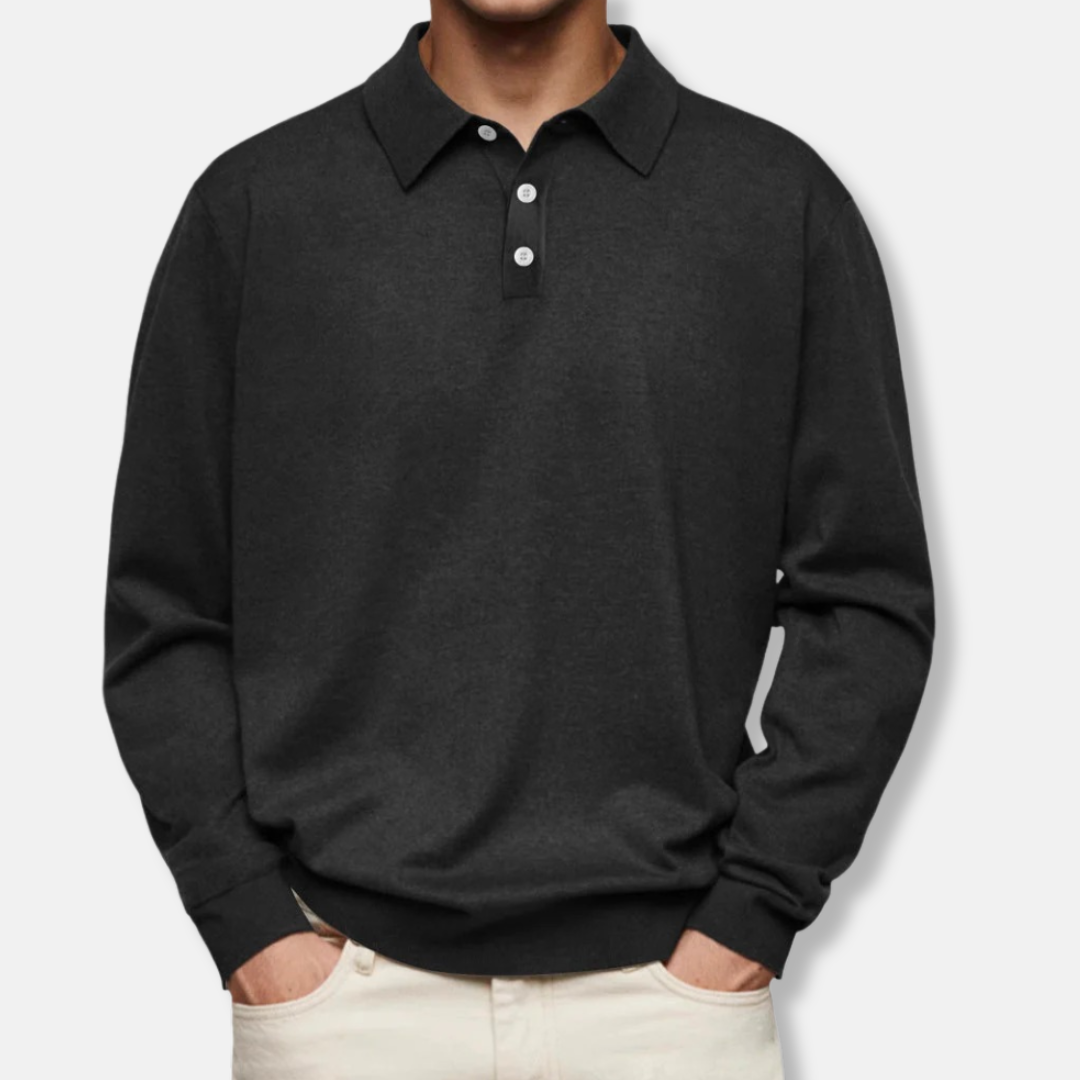 Casual Long Sleeve Polo Shirt