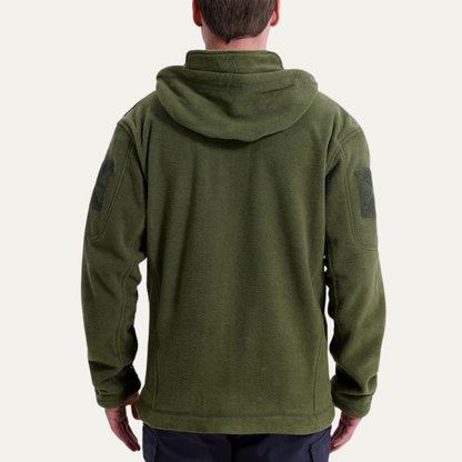 Men's Insulated Tactical Fleece Hoodie with Multiple Pockets