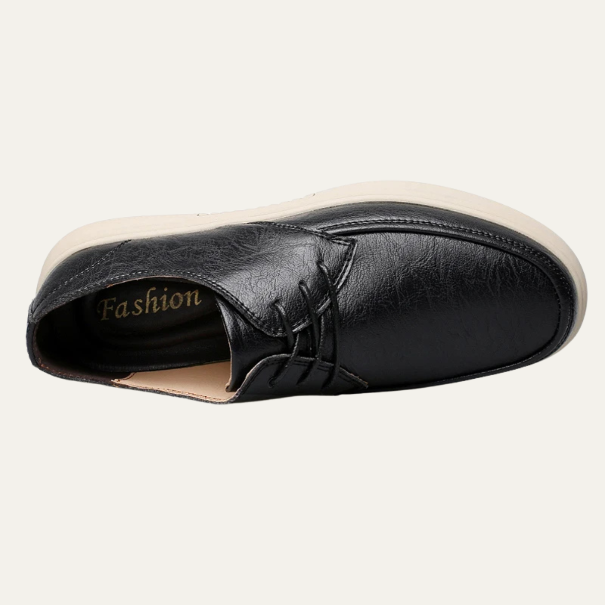 Classic Men's Brown Faux Leather Lace Up Shoes
