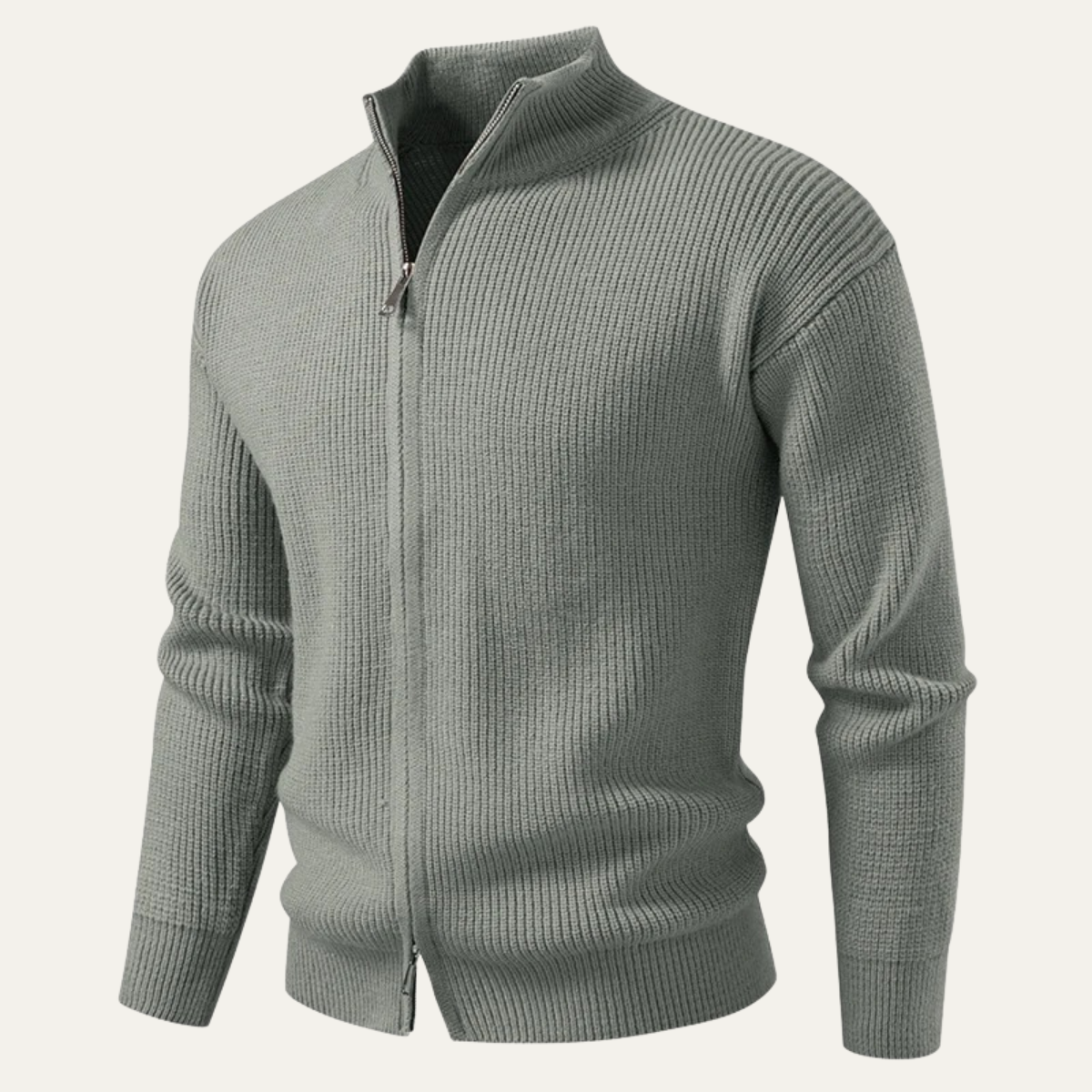 Warm Men's Knitted Crew Neck Winter Cardigan
