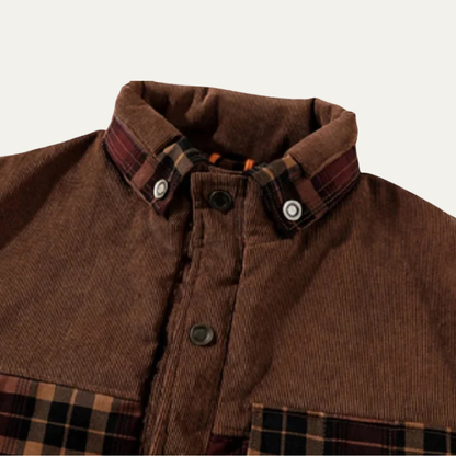 Rugged Plaid Flannel Shirt Jacket with Multiple Pockets