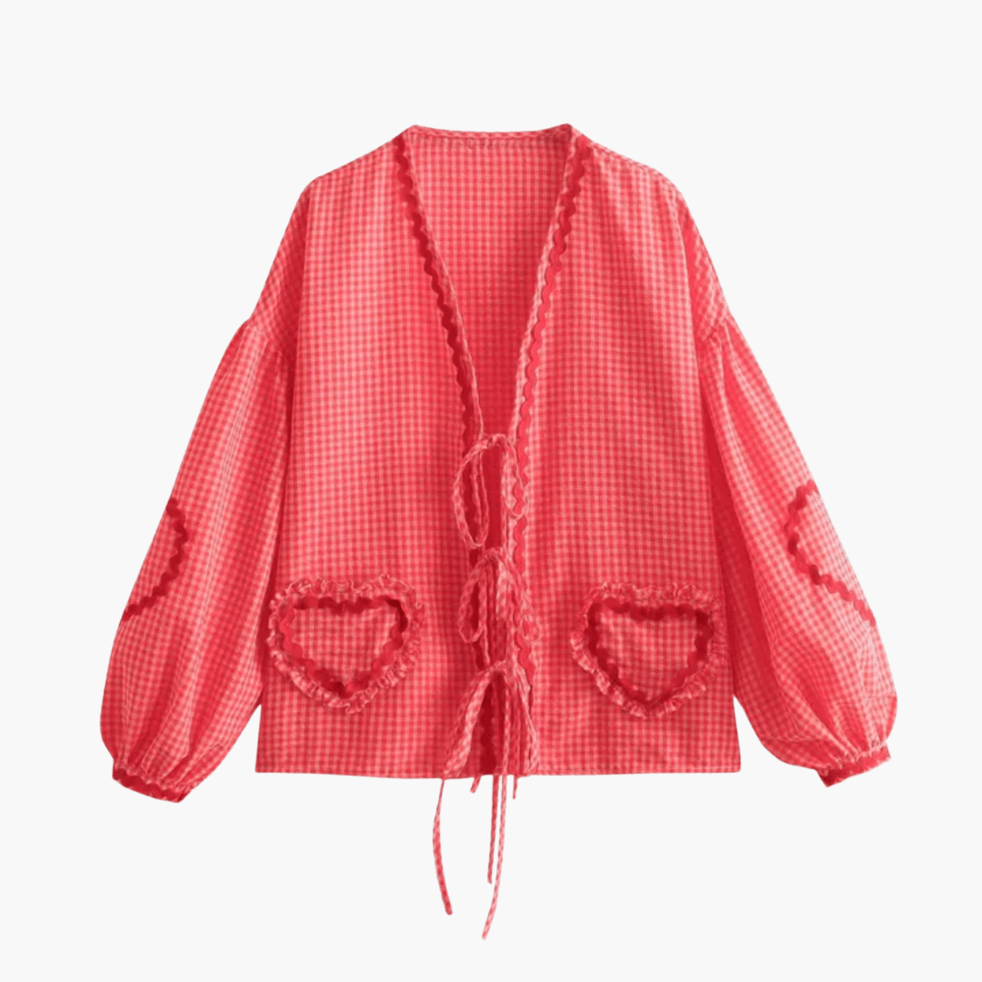 Cute Checked Shirt for Women with Sweet Pockets
