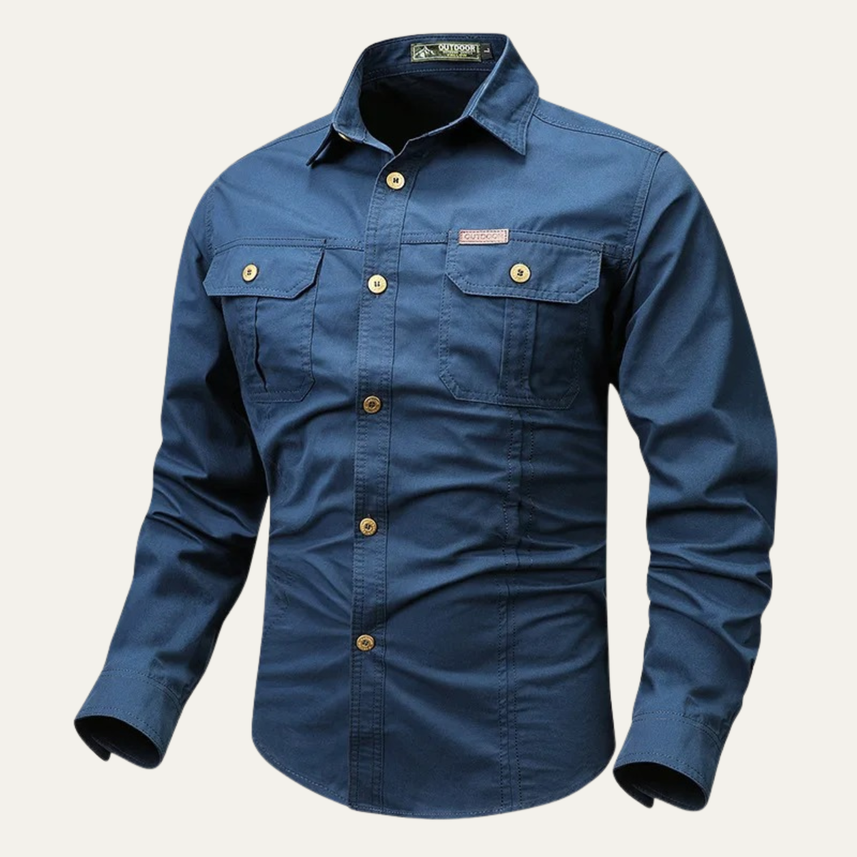 Rugged Men's Combat Shirt with Storage Pockets