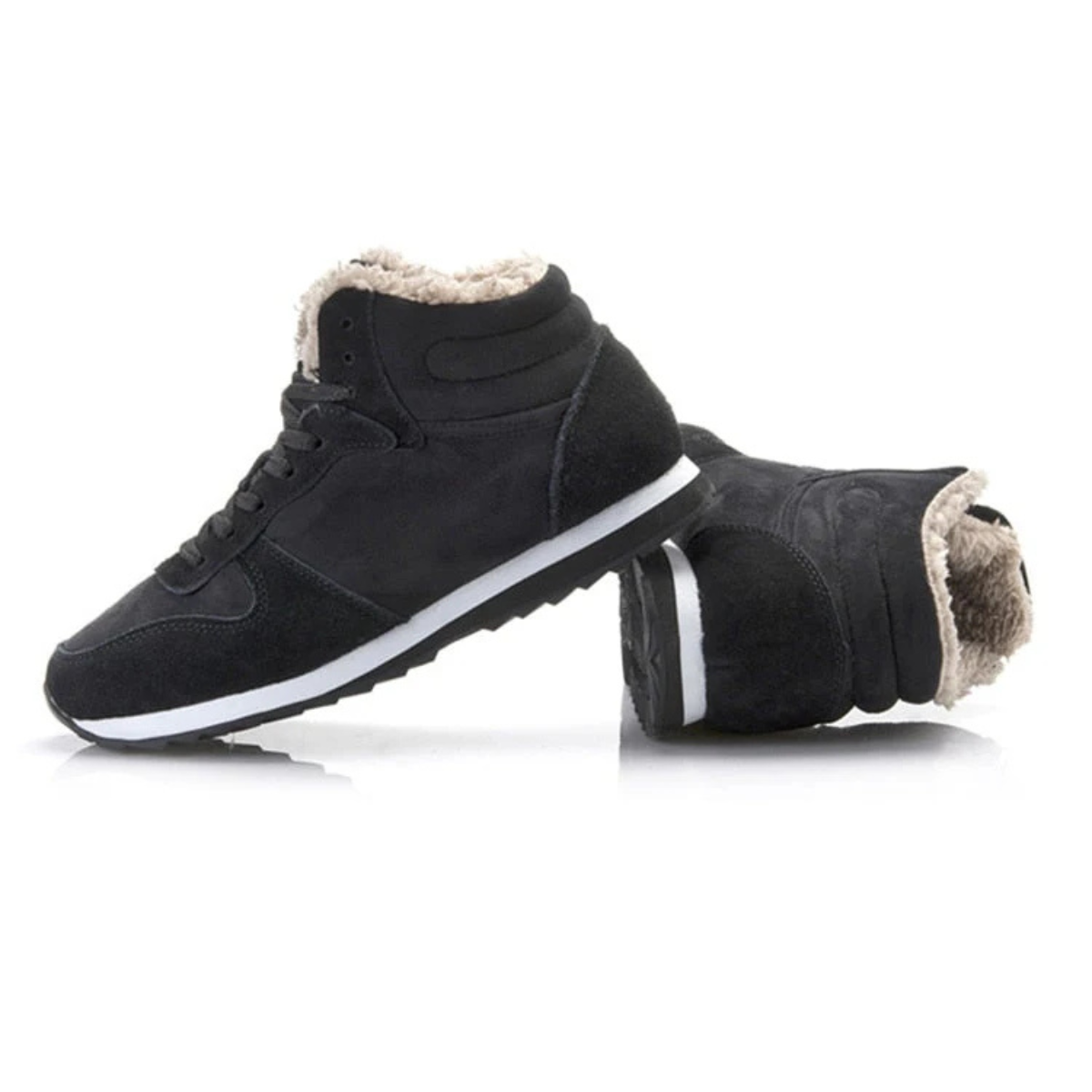 Comfortable Men's Insulated Fleece Ankle Boots