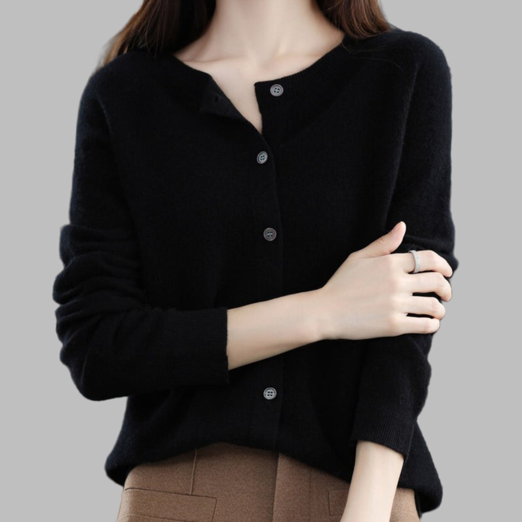 Ladies Classic Open Front Sweater