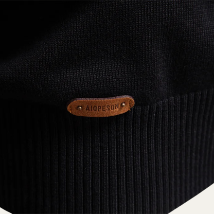 Warm Mens Half Zip Wool Sweater
