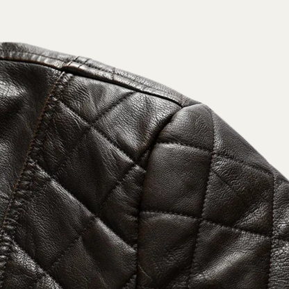 Slim Fit Classic Men's Leather Biker Jacket