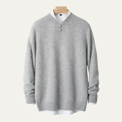 Luxury Men's Crew Neck Cashmere Knit Sweater