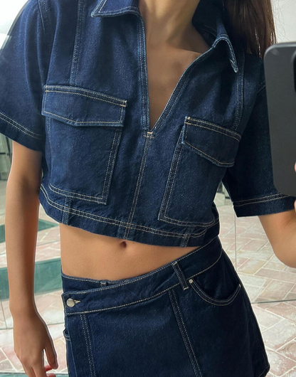 Classic Blue Jean Outfit Set