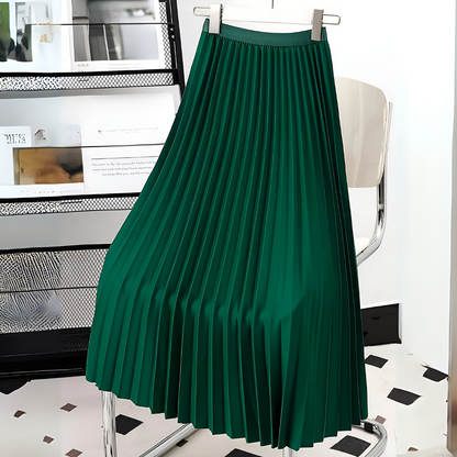 Elegant Flowy Mid Waist Skirt
