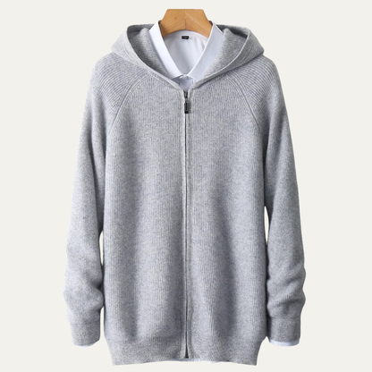 Warm Mens Merino Wool Zipper Sweater