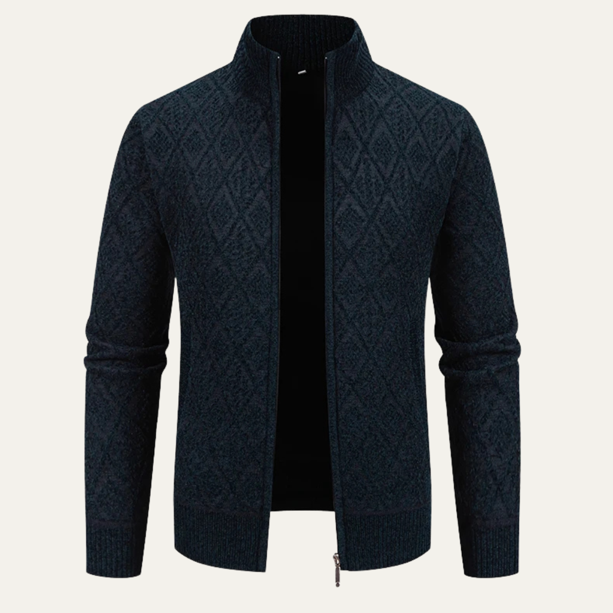 Stylish Men's Diamond Quilted Knit Blazer Jacket