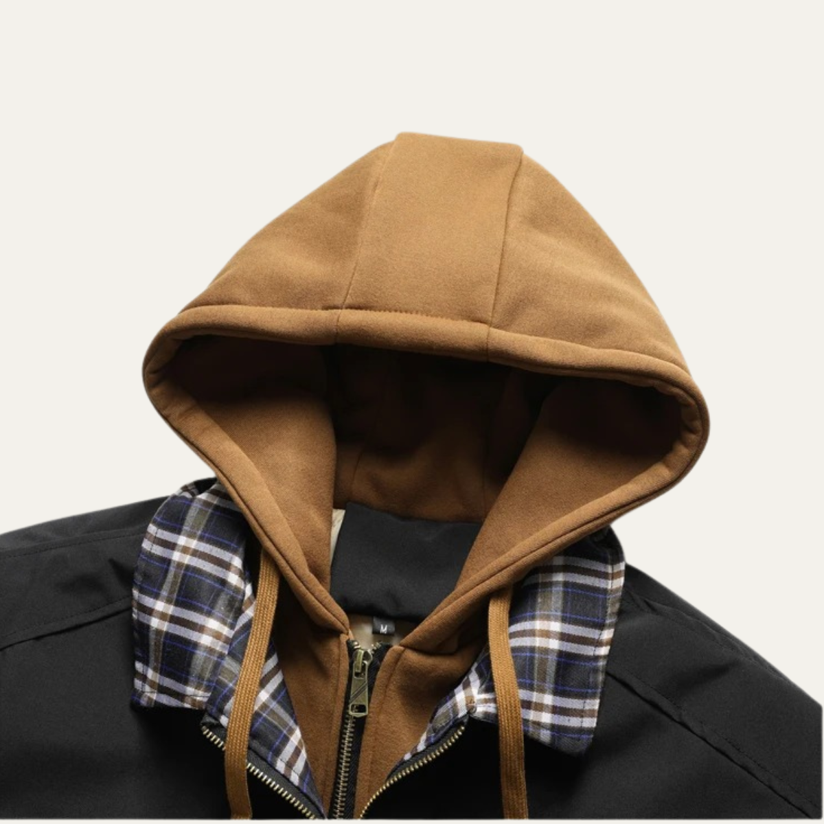 Warm Fleece Lined Mens Hooded Bomber Jacket