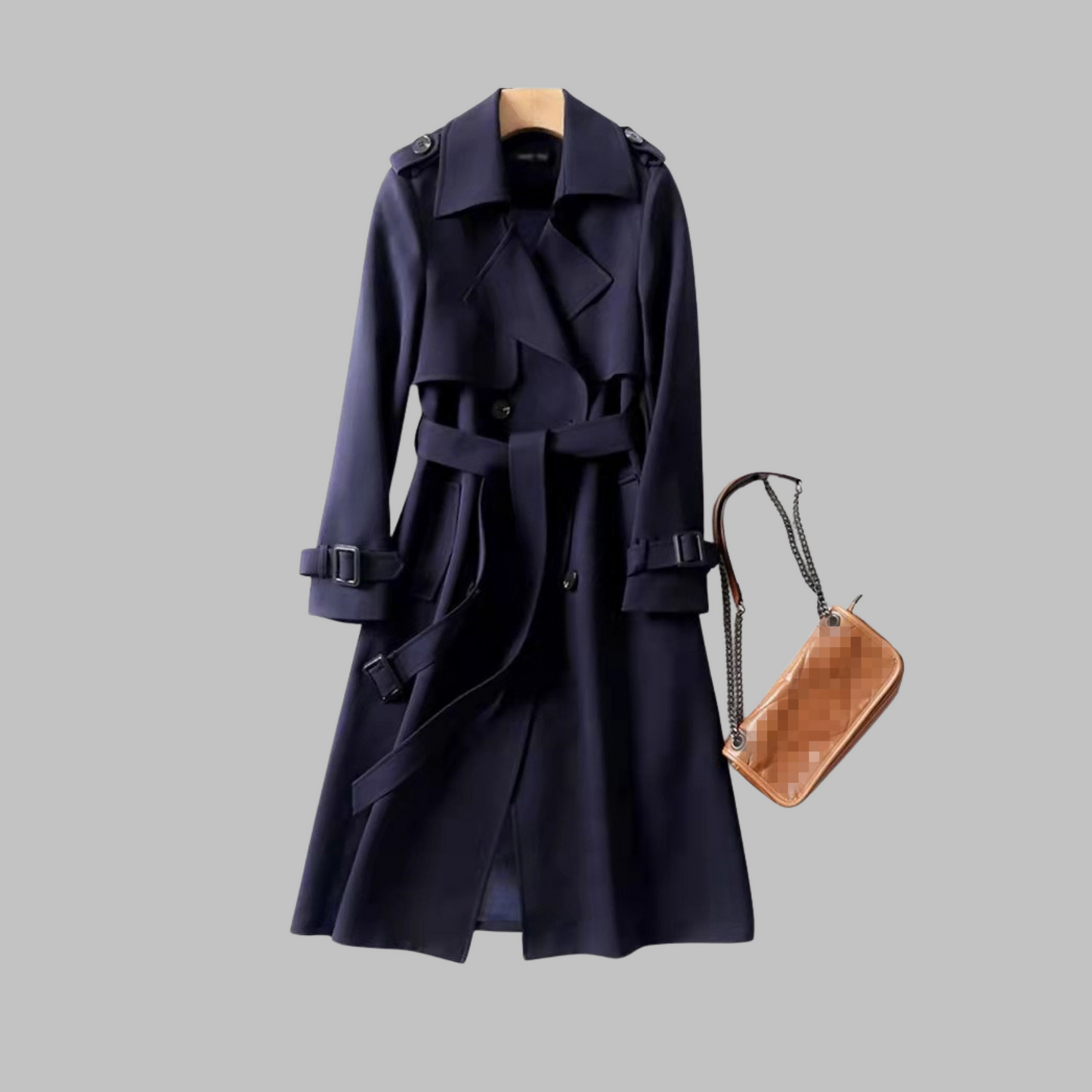 Tia - Chic Mid-Length Relaxed Fit Coat