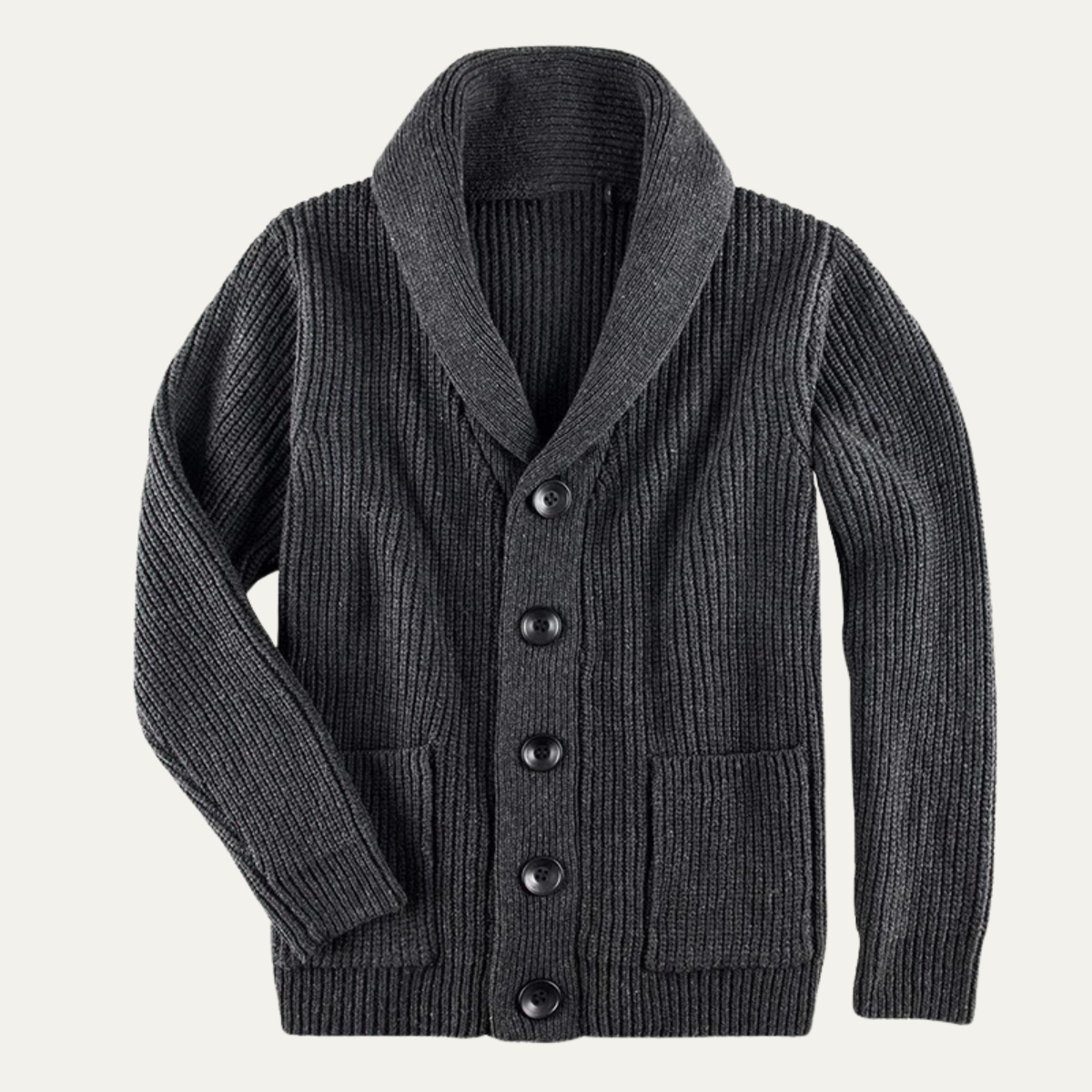 Classic Men's Wool Shawl Cardigan Sweater