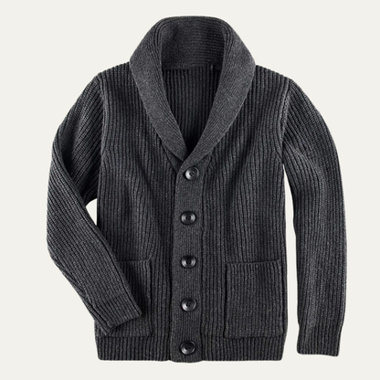 Classic Men's Wool Shawl Cardigan Sweater