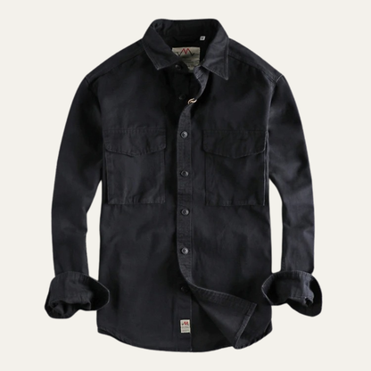 Reliable Men's Cotton Work Shirt with Pocket Storage