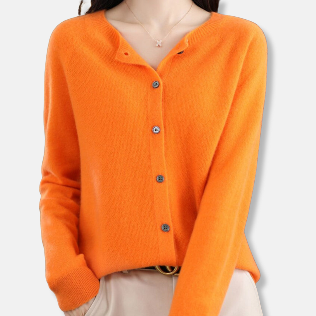 Classic Crew Neck Button Sweater