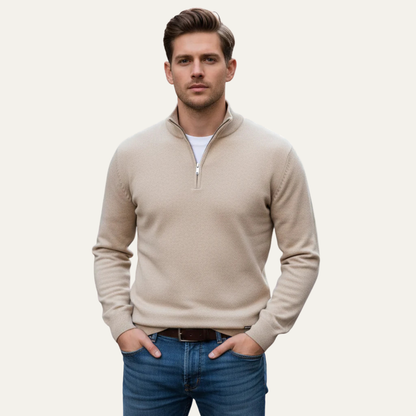 Cozy Men's Cotton Crew Neck Pullover Sweater