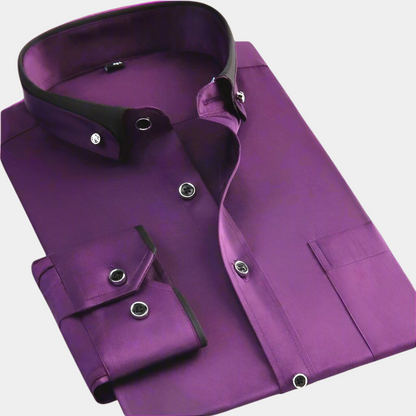 Stylish Men's Classic Long Sleeve Shirt
