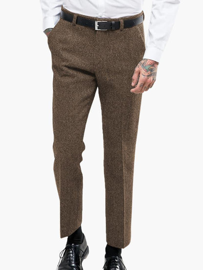 Classic Wool Pants for Men - Comfortable Slim Fit