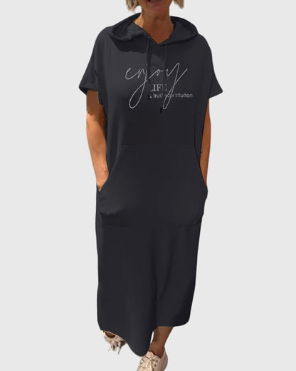Relaxed Fit Hooded Dress