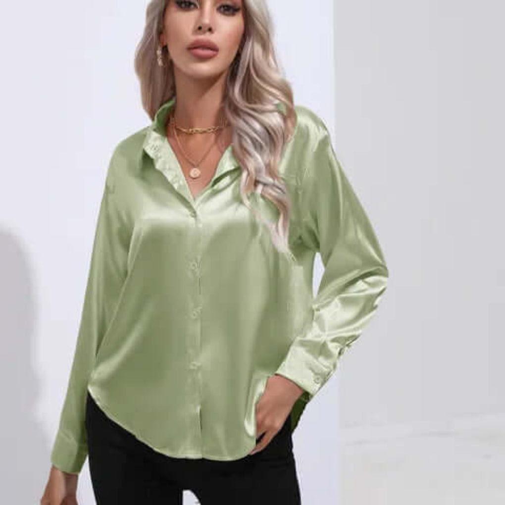 Ladies Soft Flowy Long Sleeve Shirt