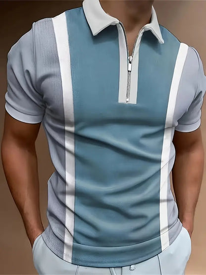 Men's Slim Fit Polo Shirt with Stretchy Breathable Fabric