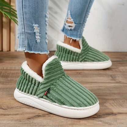 Warm Cozy Women's Slipper Shoes with Grip Soles