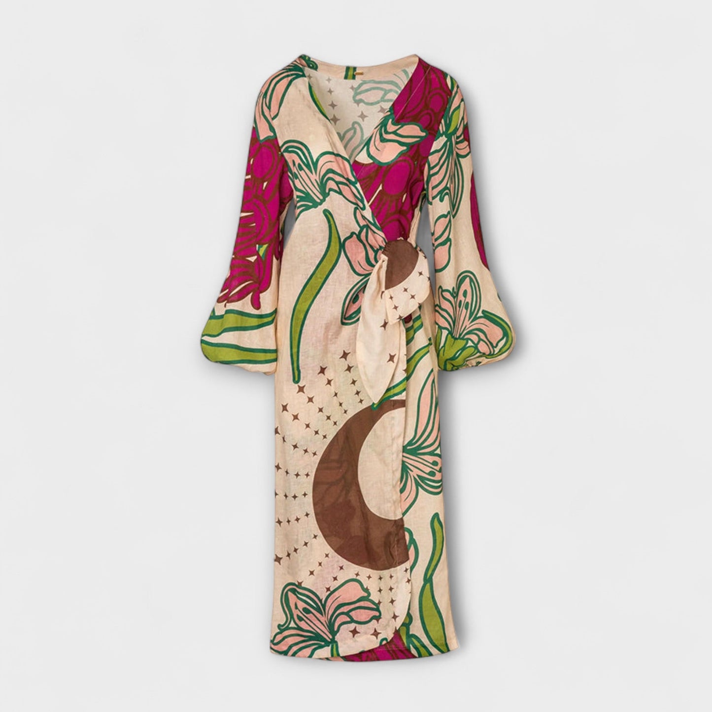 Elegant Long Tie Waist Maxi Dress
