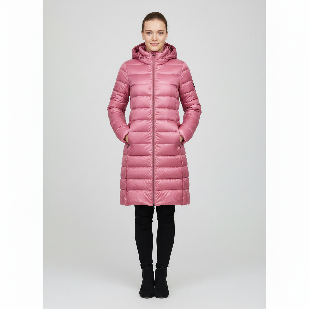 Women's Down Coat Slim Fit Hooded Jacket