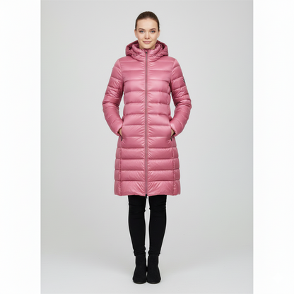 Women's Down Coat Slim Fit Hooded Jacket