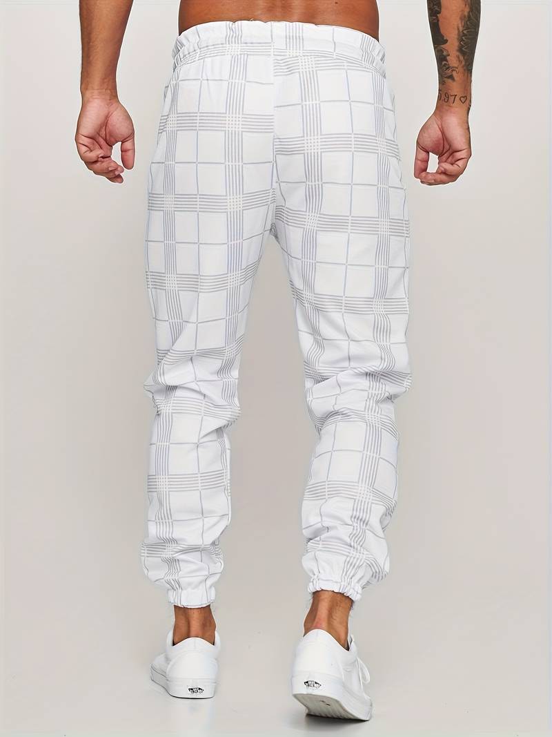 Casual Checked Slim Fit Mens Jogging Pants