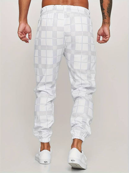 Casual Checked Slim Fit Mens Jogging Pants