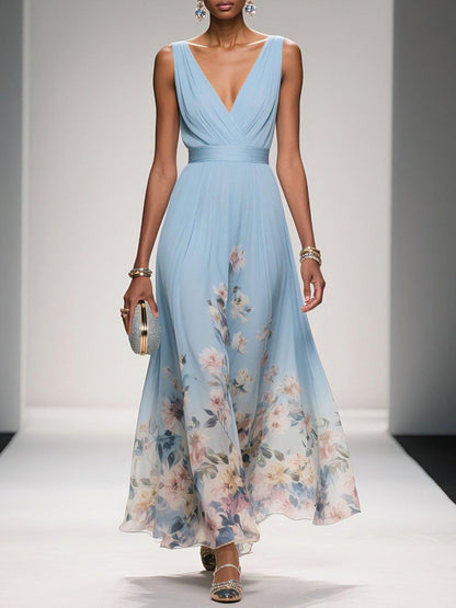 Summer Floral Off Shoulder Maxi Dress for Women - Nocini