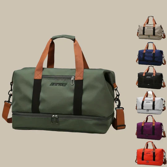 Large Leather Travel Duffel Bag for Men