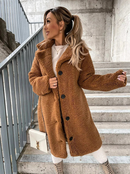 Luxurious Fleece Lined Trench Coat for Women