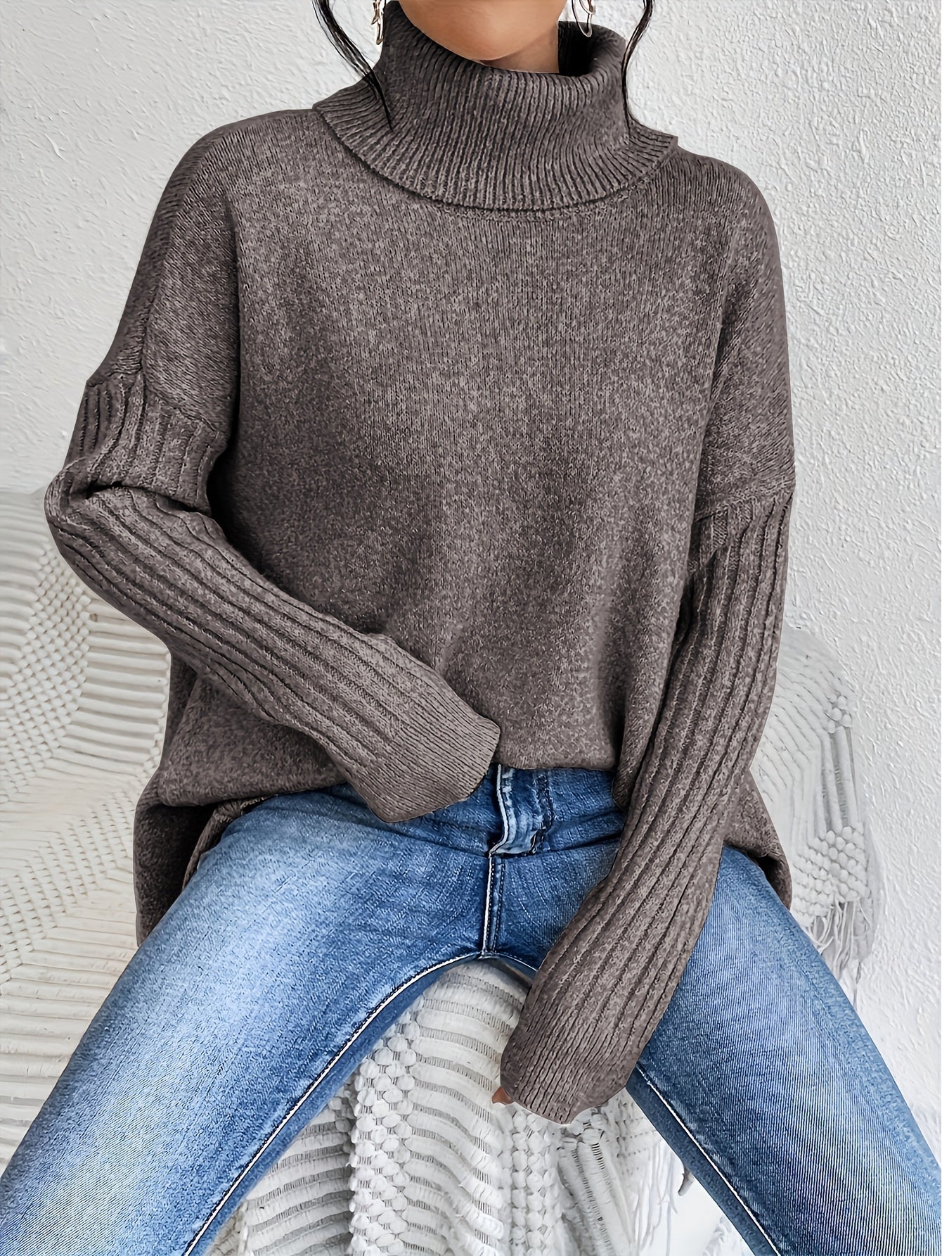 Soft Knitted Crew Neck Sweater
