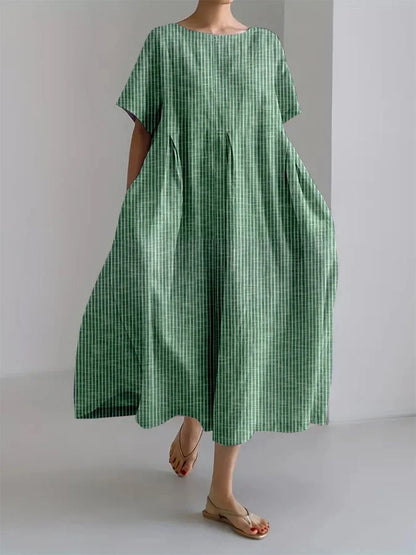 Relaxed Fit Everyday Maxi Dress with Vintage Look